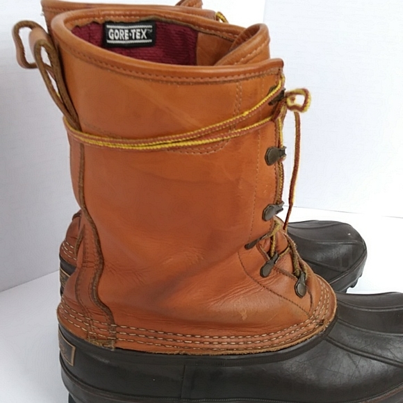 L.L. Bean Gore-Tex Thinsulate Maine Hunting Shoe 10 Leather Boot Brown - Picture 9 of 16